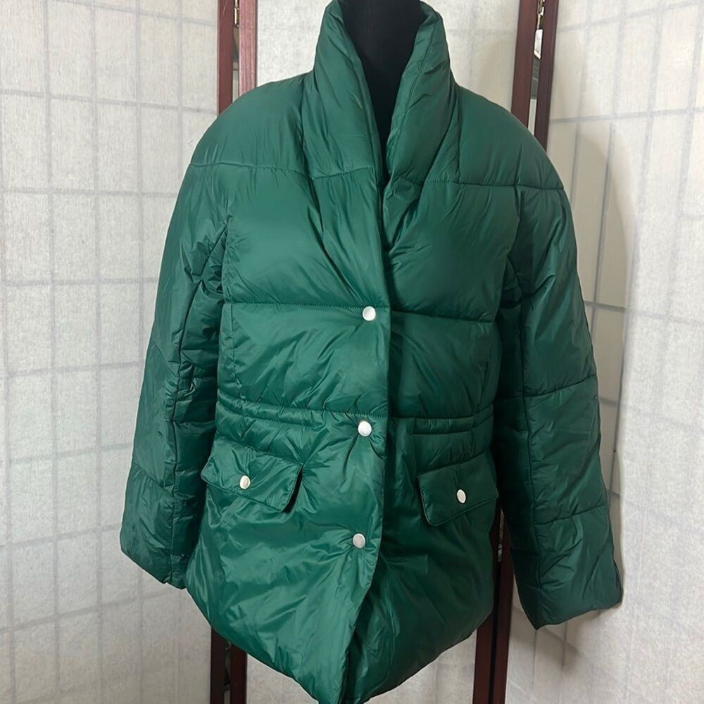 J.CREW ALPS PUFFER GREEN NWOT JACKET PRIMALOFT FILLING SIZE S